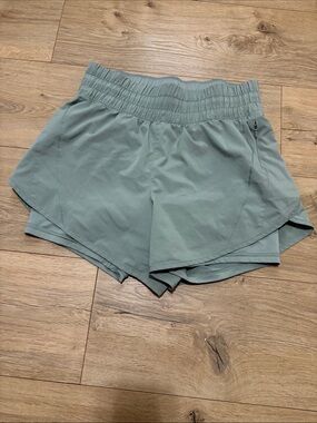 Avia Sage Green Layered Athletic Shorts